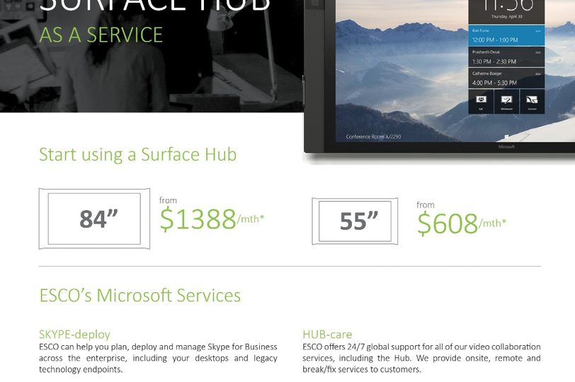 Microsoft Surface Hub as a Service