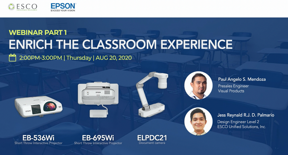 ESCO and EPSON Webinar: Enrich the Classroom Experience